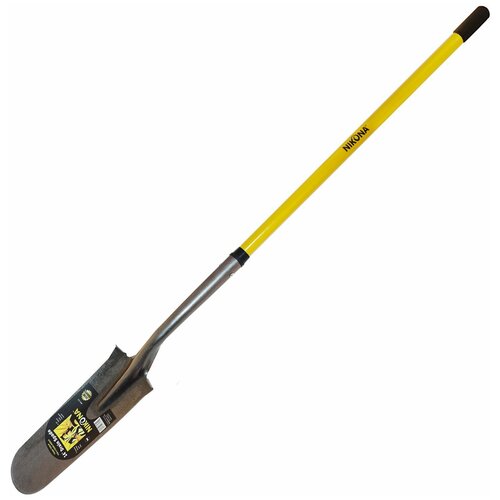 Лопата штыковая с длинным лезвием с фибровой ручкой 48
