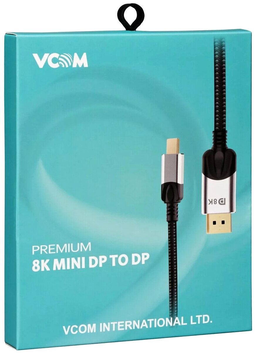 Кабель-переходник VCOM Mini DisplayPort M/Display Port M, 1.4V, 1.8м - фото №20