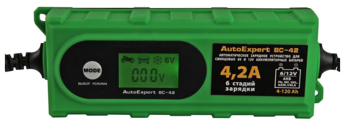 Зарядное устройство AutoExpert BC-42 зеленый
