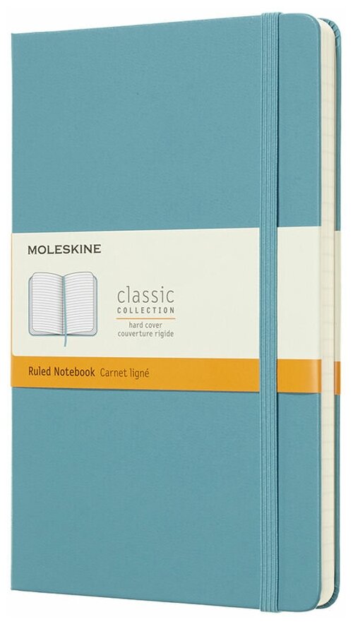 Блокнот Moleskine CLASSIC QP060B35 Large 130х210мм 240стр. линейка твердая обложка голубой