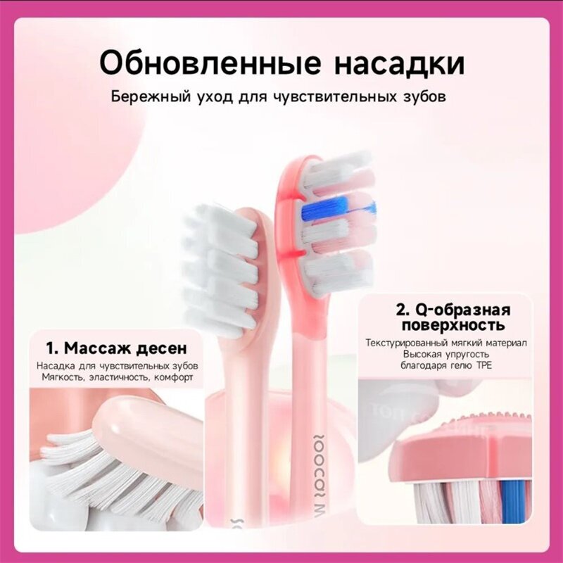 Электрическая зубная щётка Soocas D3 All-Care Sonic Electric Toothbrush Pink - фотография № 19