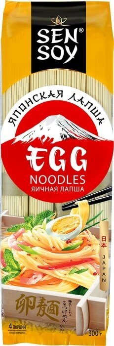 Лапша Sen Soy Premium Egg Noodles яичная 300г