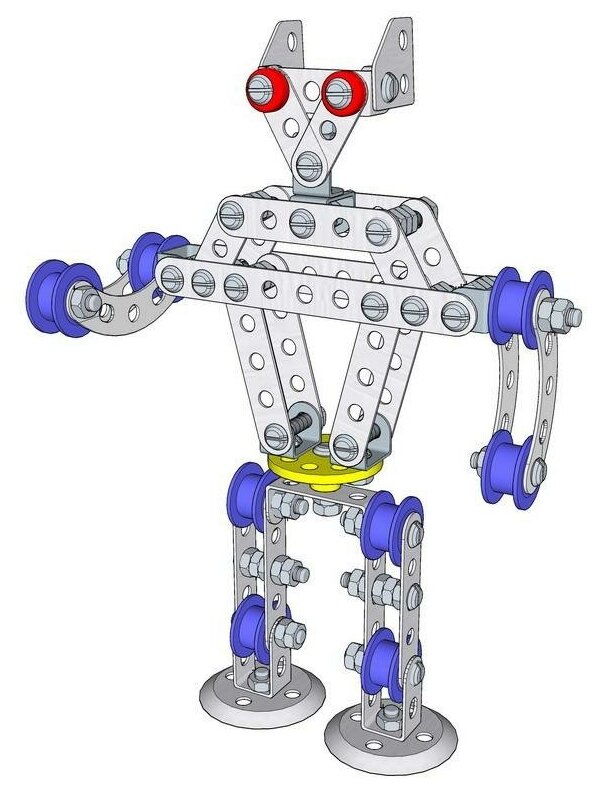 Конструктор металлический с подвижными деталями Робот Р1