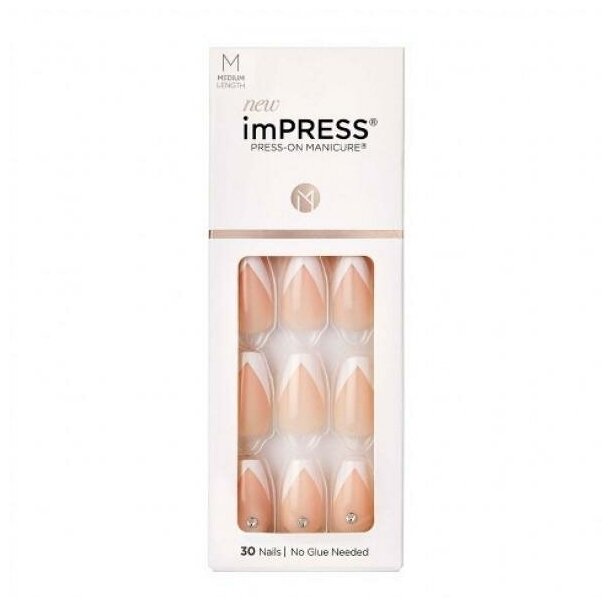 Лак твердый акцент француженка длина средняя Impress Manicure Color Kiss Kiss Products, Inс. - фото №1