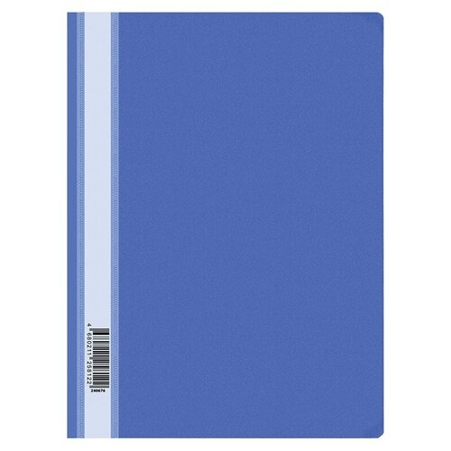 Папка-скоросшиватель OfficeSpace (А4, до 100л, пластик) синяя с прозр. верхом (Fms16-5_11689), 20шт.