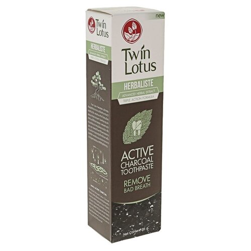 Зубная паста Twin Lotus Active Charcoal c углем, 25 мл зубная паста twin lotus active charcoal c углем 100 г