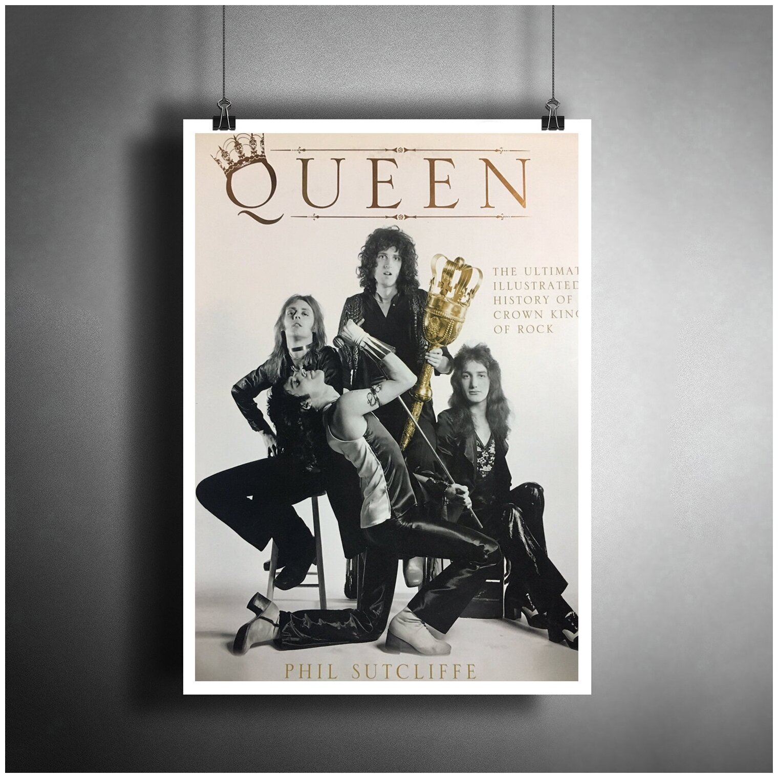 Постер плакат для интерьера "Музыка: Британская рок-группа The Queen (Куин). Фредди Меркьюри" / Декор дома, офиса, комнаты, квартиры A3 (297 x 420 мм)