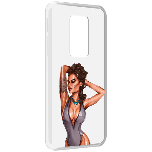 Чехол MyPads Роскошная-девушка женский для Motorola Defy 2021 задняя-панель-накладка-бампер