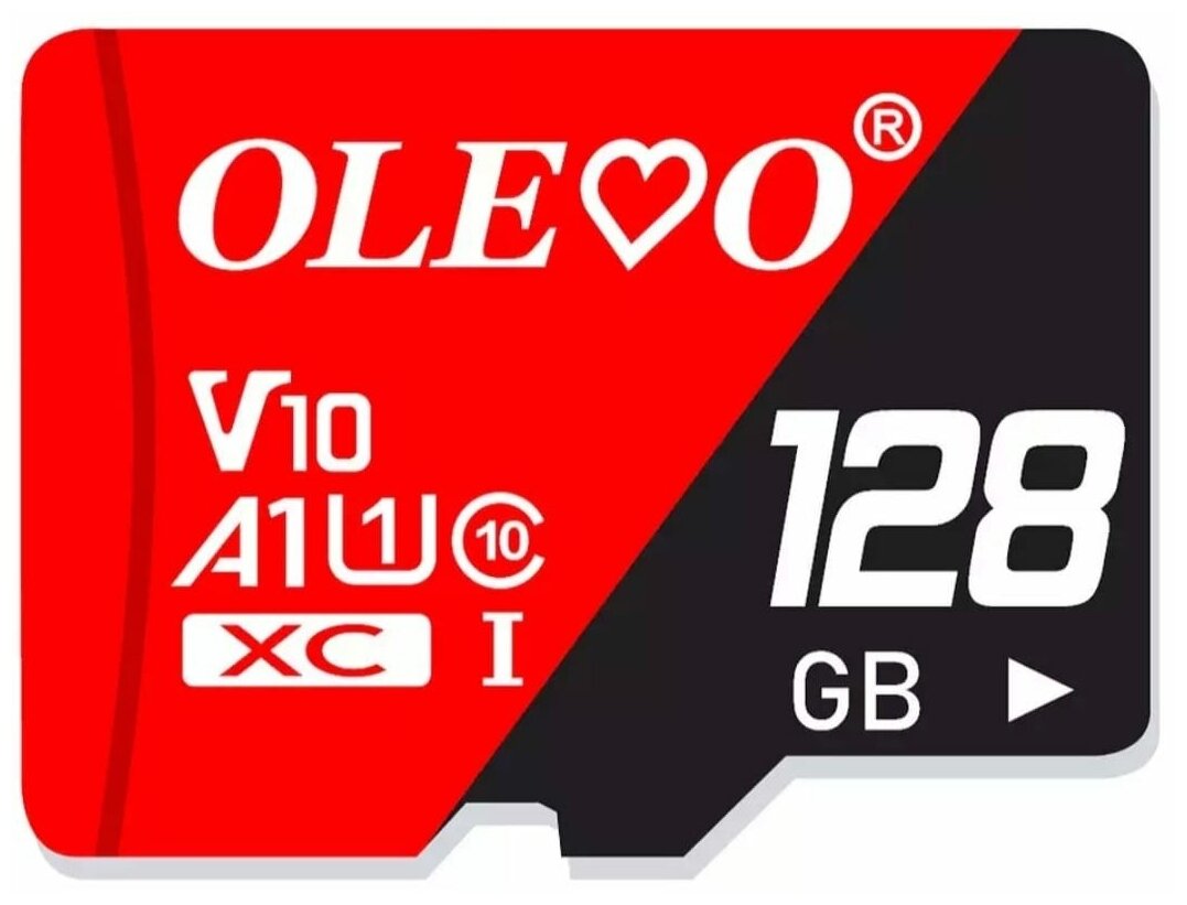 Карта памяти OLEO 128гб, Standart microSDXC U1 up to 80MB/s