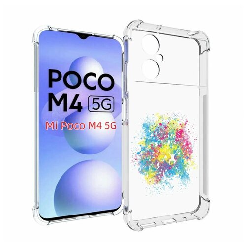 Чехол MyPads акварель абстракция для Xiaomi Poco M4 5G задняя-панель-накладка-бампер чехол mypads сердце абстракция для xiaomi poco m4 5g задняя панель накладка бампер