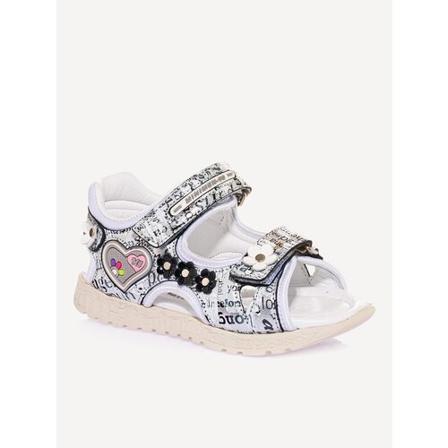 фото Сандалии minimen, ж цвет белый-черный, размер 25