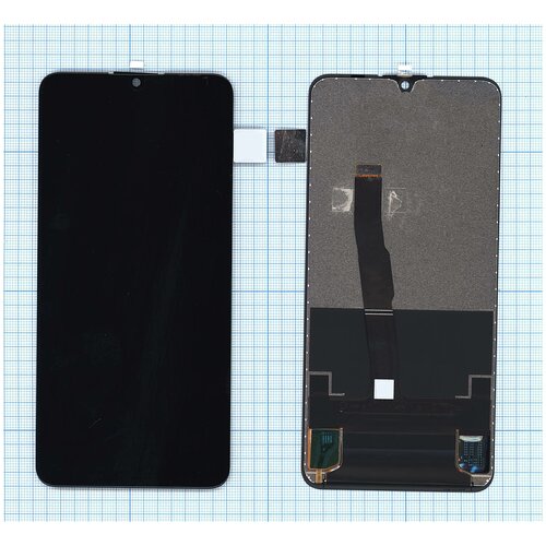 Модуль (матрица + тачскрин) для Huawei P30 lite черный силиконовый чехол silicone case для huawei p30 lite nova 4e honor 20s honor 20 lite светло розовый