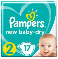 Pampers подгузники New Baby Dry 2 (4-8 кг) 17 шт.