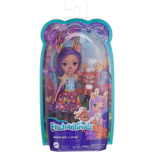 кукла mattel enchantimals данэсса оленни с питомцем спринт Кукла Mattel Enchantimals Данэсса Оленни с питомцем Спринт