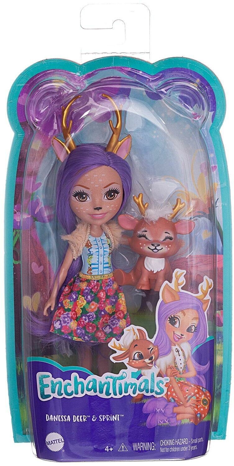 Кукла Mattel Enchantimals Данэсса Оленни с питомцем Спринт DVH87/Олень