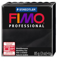 Полимерная глина FIMO Professional запекаемая 85 г черный (8004-9)