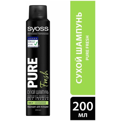 Сухой шампунь Syoss Pure Fresh Ежедневный уход 200мл 1 шт