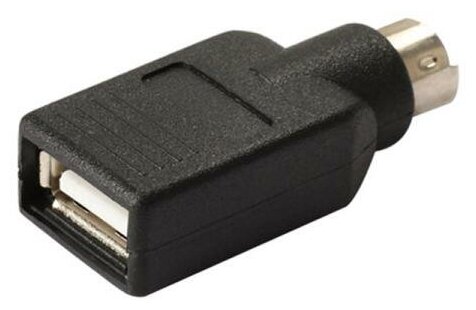 Адаптер переходник GSMIN BR-83-M PS/2 (M) на USB (F) конвертер для мыши компьютера ПК (Черный)