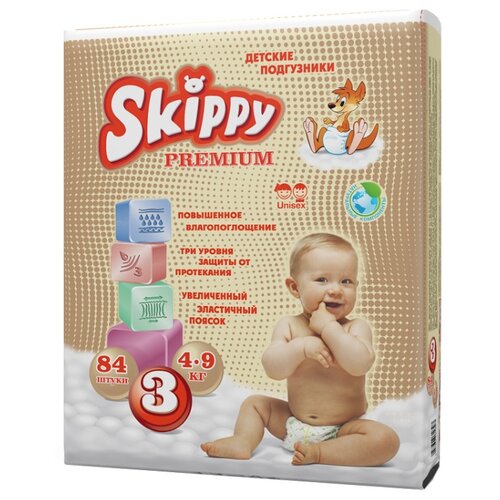 фото Skippy подгузники Premium 3 (4-9 кг) 84 шт.