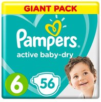 Pampers подгузники Active Baby-Dry 6 (13-18 кг) 56 шт.