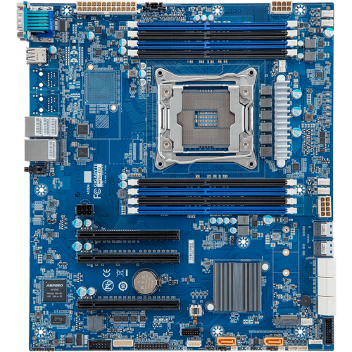 Материнская плата GIGABYTE MF51-ES2 (rev. 1.0) Retail материнская плата ssi ceb asus ws c422 sage 10g lga2066 c422 8 ddr4 2666 8 sata 6g 2 m 2 2 u 2 7 pci e 7 1ch 2 10glan wi fi 8 usb 3 1 type c dvi d h