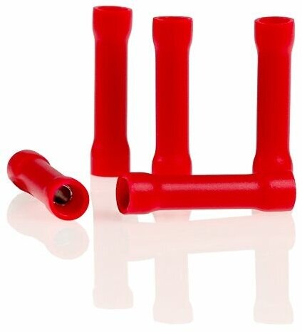 фото Гильзы соединительные с изоляцией 1,7 мм красные 10 шт