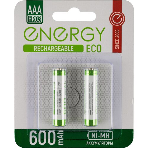 Аккумулятор Energy Eco NIMH-600-HR03/2B (АAА)