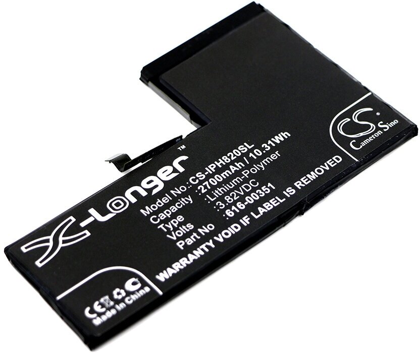 Аккумулятор CS-IPH820SL для iPhone X 3.82V / 2700mAh / 10.31Wh