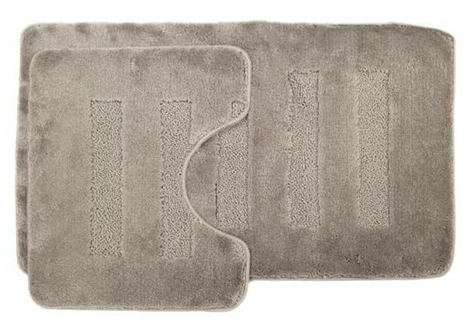 Комплект ковриков для в/к AQUA-PRIME Melany из 2 шт 60х100/50х60см 20мм (серый) - фотография № 1