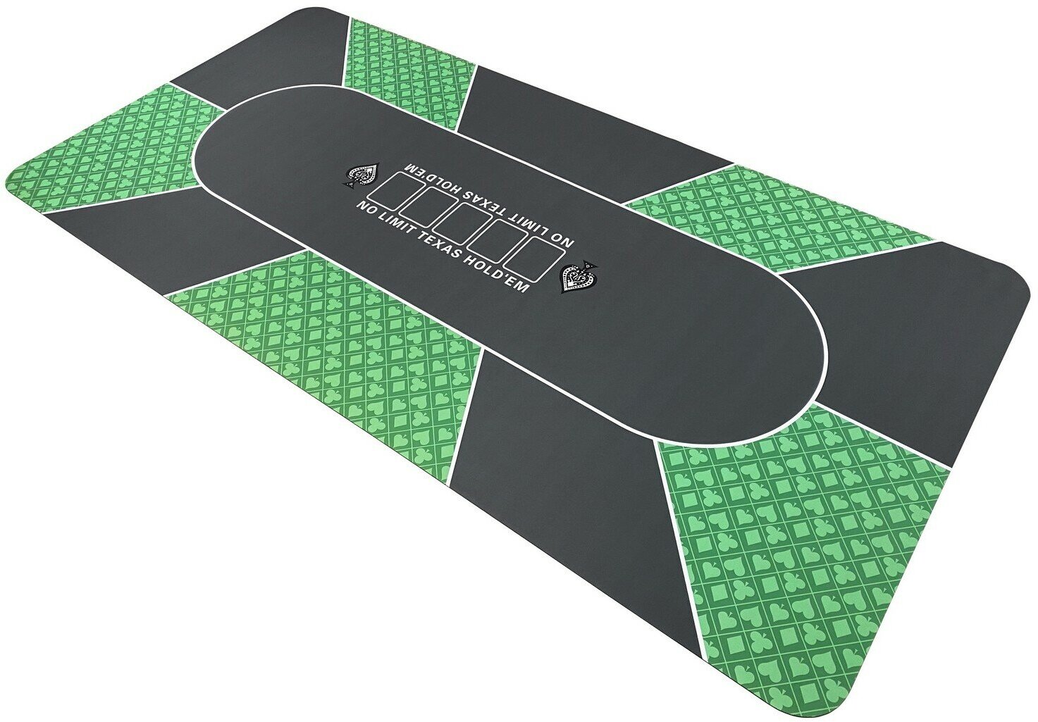 Сукно для игры в покер 120 × 240 см, зеленый/черный