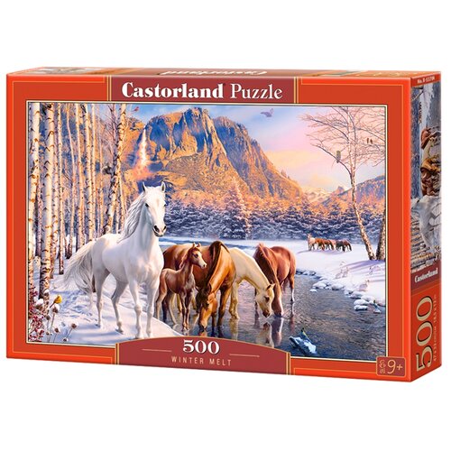 Пазл Castorland Зимний водопой, B-53704, 500 дет., разноцветный пазл castorland hallstatt austria b 52189 500 дет разноцветный