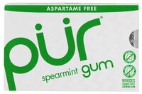 Жевательная резинка PUR Spearmint мята, без сахара 9 шт.