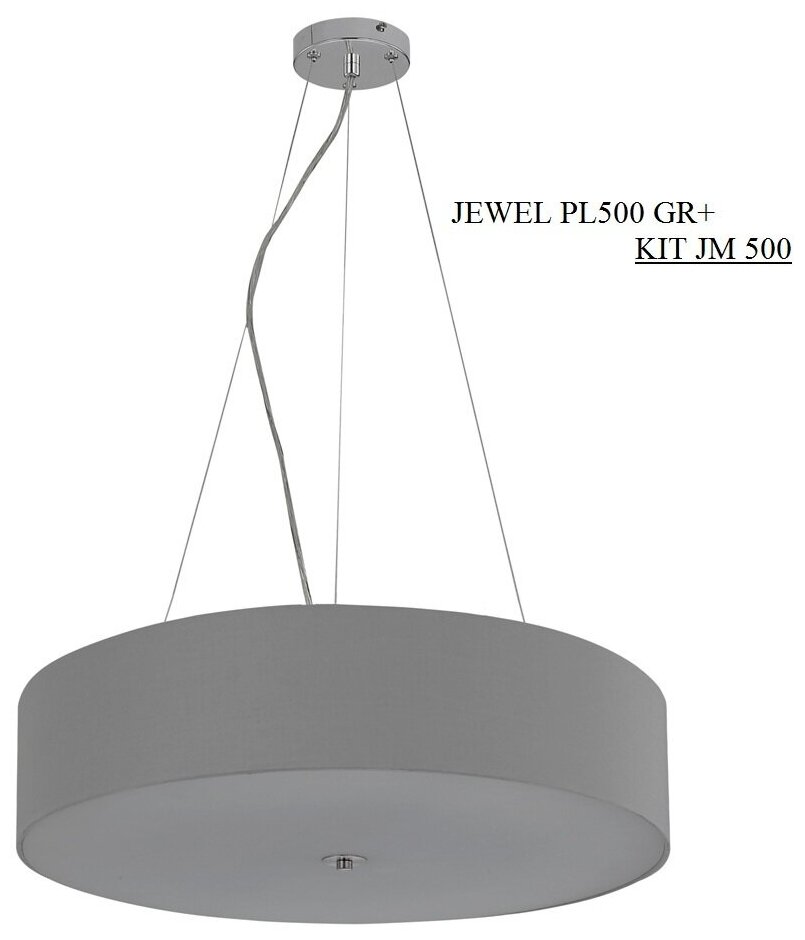 Потолочный светильник Crystal Lux JEWEL PL500 GR - фотография № 2