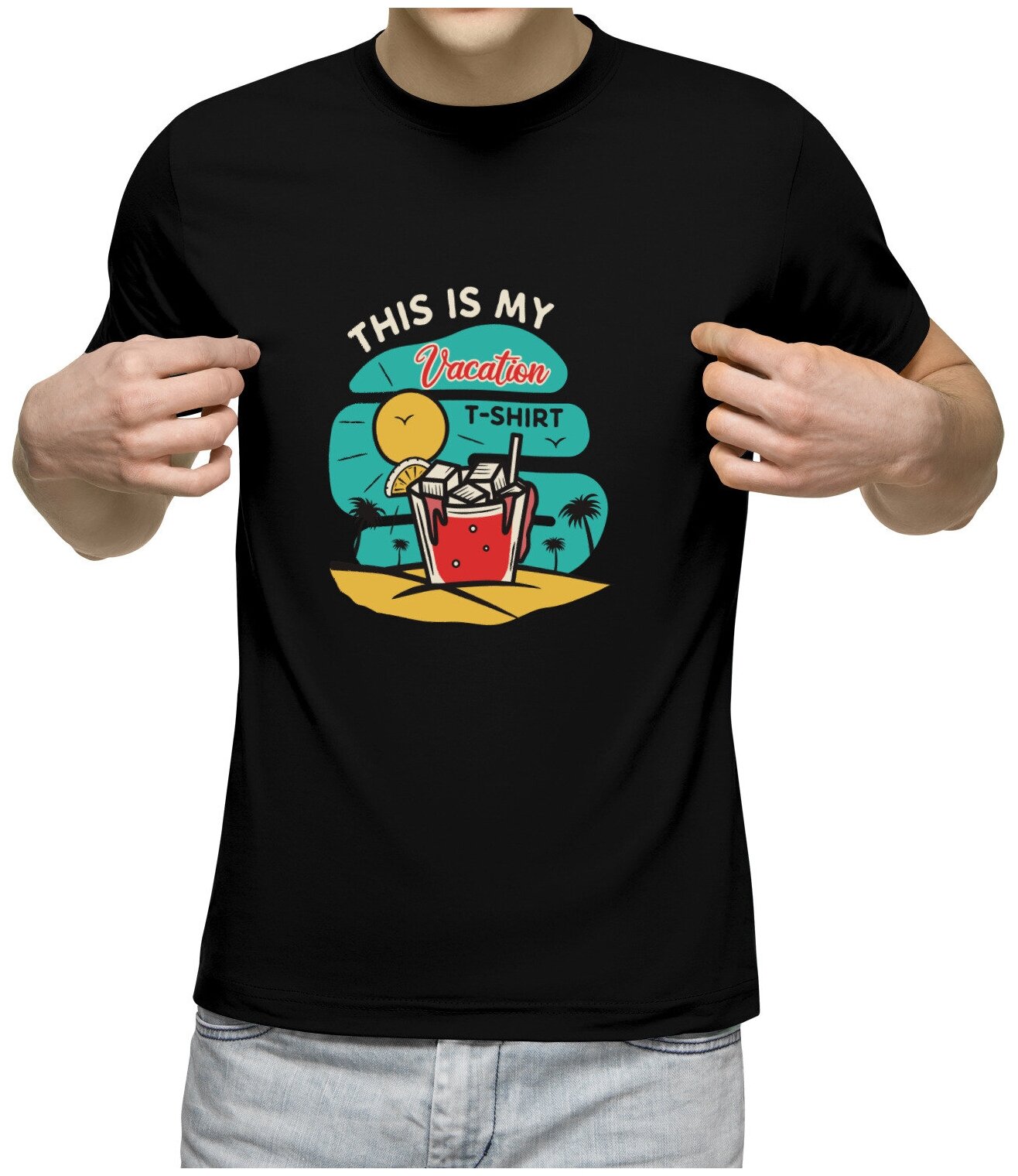 Мужская футболка «This is my vacation t-shirt» (S 