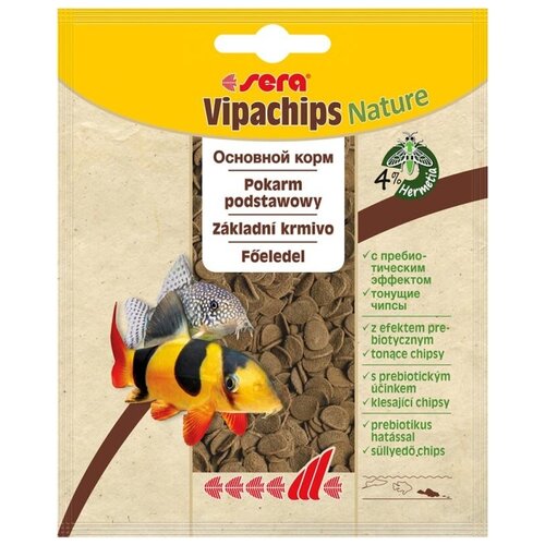 Sera корм для сомов и донных рыб VIPACHIPS, пакетик, 15 г корм для рыб sera vipachips nature для сомов и донных рыб 250мл 90г
