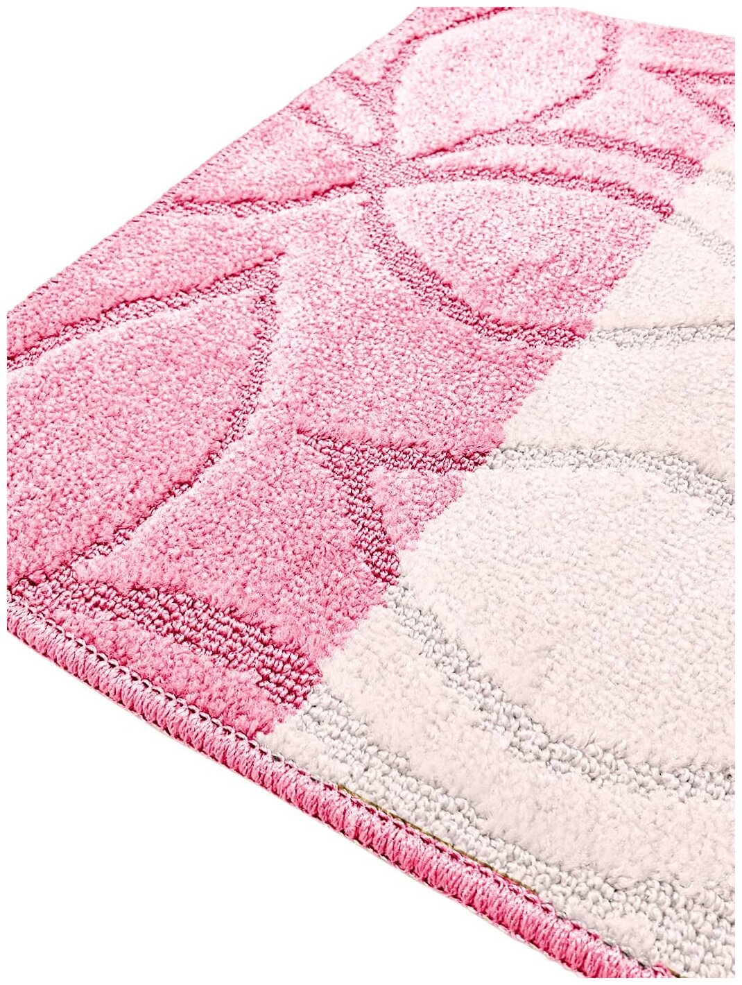 Набор из 2 ковриков для ванной и туалета MAST, Розовые лепестки, 50х80 см - фотография № 5