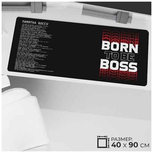 Ковер для мыши подарок Босс большой 90 40 см, антискользящий