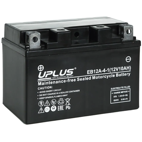 Мото аккумулятор стартерный Leoch UPLUS EB12A-4-1 12V 10Ah прямая полярность 145А YTX9-BS YTX9 CT 1209 AGM аккумулятор для мотоцикла, мопеда, скутера