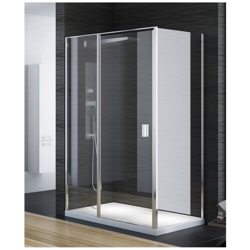 Ограждение душевое угловое с распашной дверью NEW TRENDY PERFECTA EXK-1170/EXK-1189 хр 1200x900x2000