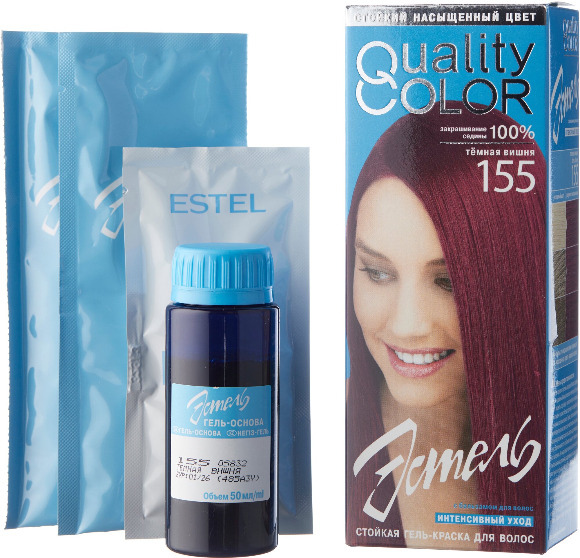 ESTEL Vital Quality Color стойкая гель-краска для волос, 155 темная вишня
