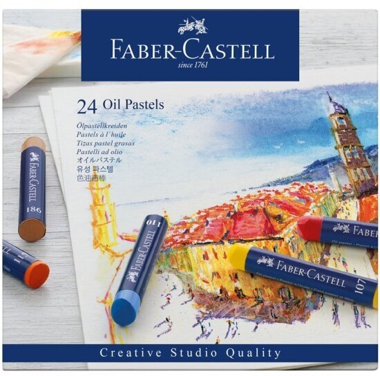Пастель Faber-castell "Oil Pastels" масляная, 24 цветов, картон. упак.