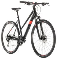 Горный гибрид Cube Nature Pro Trapeze (2019) black/red 50 см (155-162) (требует финальной сборки)