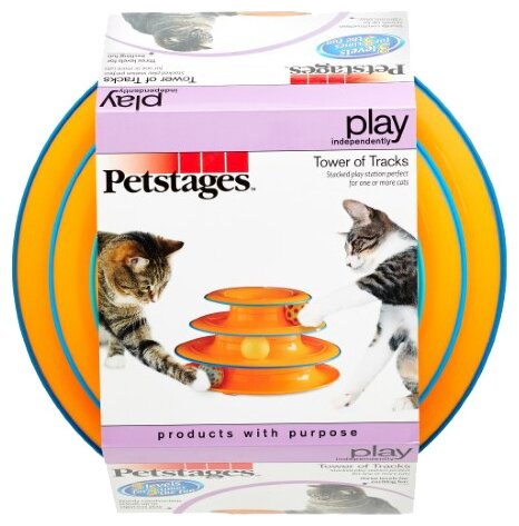 Petstages игрушка для кошек Трек "3 этажа" основание 24 см - фото №3