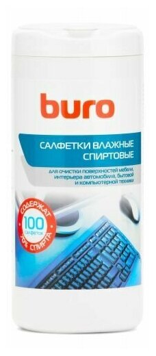 Салфетки Buro BU-AN32 влажные антибактериальные (100лист.) спиртовые