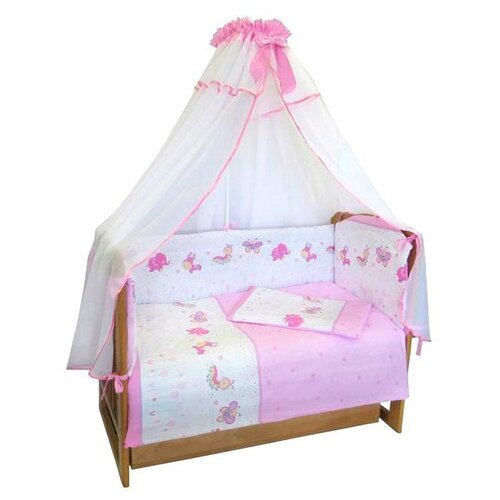 фото Sonia Kids бортик в кроватку на медиуме Ласковое лето розовый
