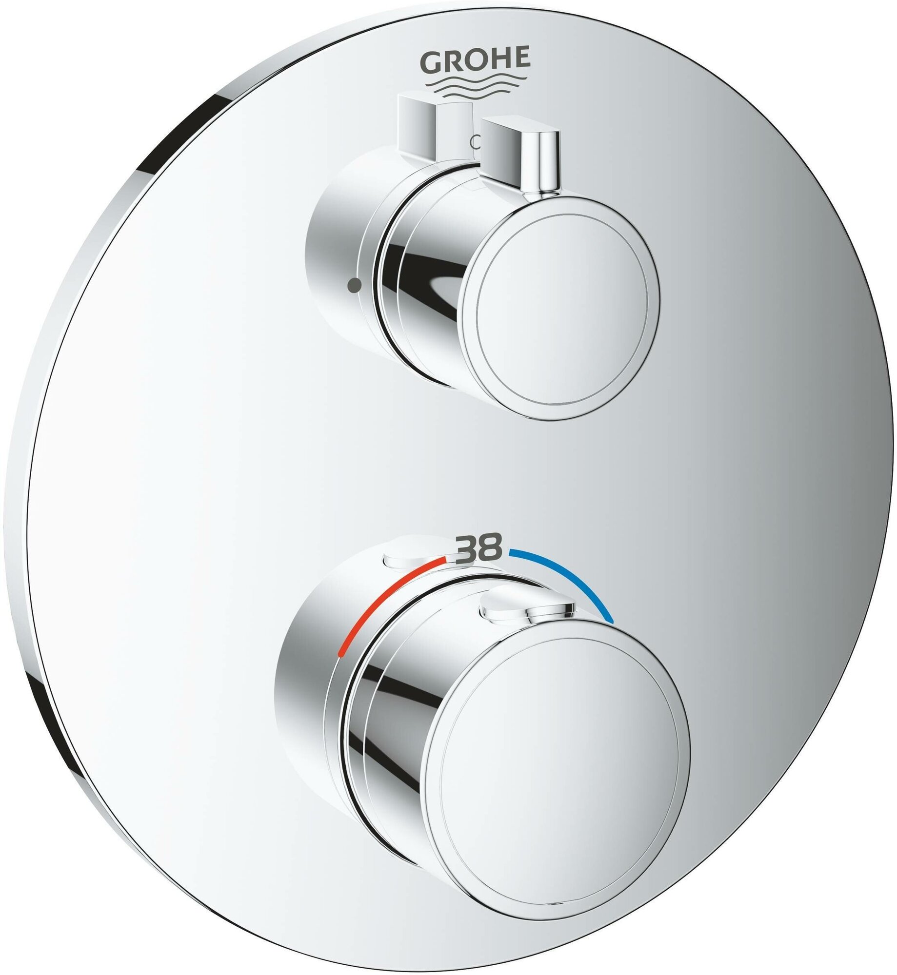 Термостатический смеситель для душа GROHE Grohtherm, круглая розетка, хром (24075000)