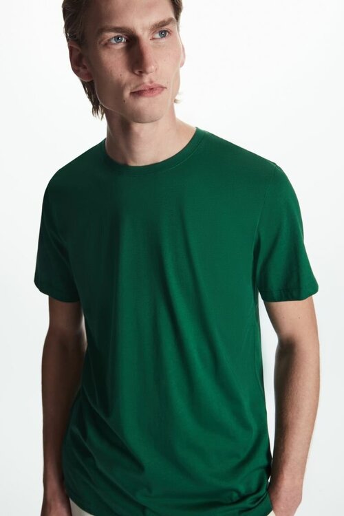 Набор 3 легких футболок обычного кроя - зеленый/светло-синий/белый - L