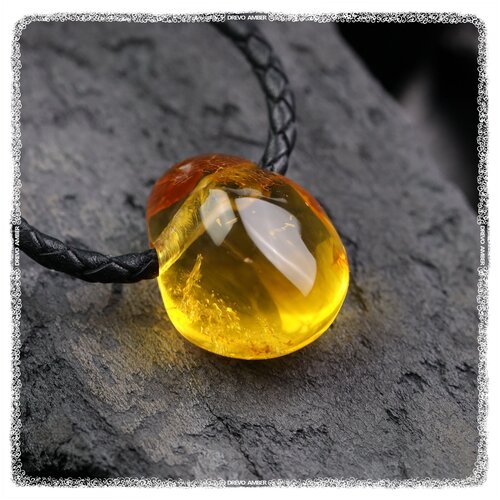 Янтарь на кожаном шнурке DREVO AMBER 4,58 гр.