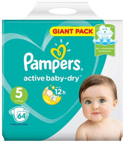 Pampers подгузники Active Baby-Dry 5 