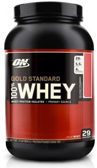 Протеин Optimum Nutrition Whey protein Gold standard 2lb - Delicious Strawberry